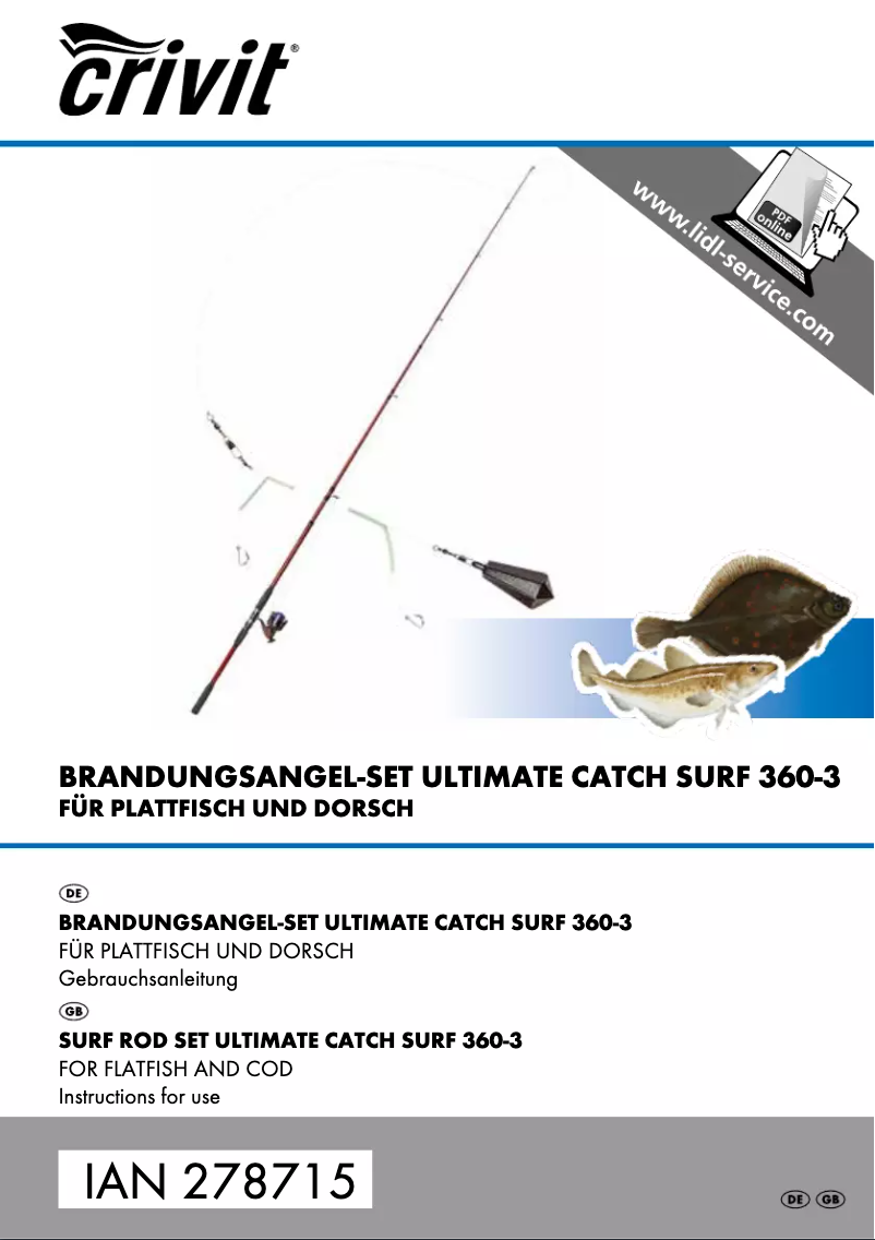 Image de la première page du manuel de l'appareil Ultimate Catch surf 360-3