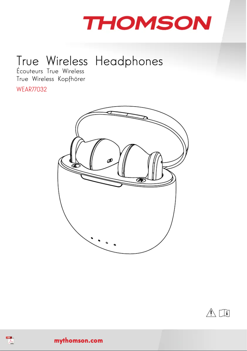 Page n°1 - Manuel utilisateur Thomson WEAR77032