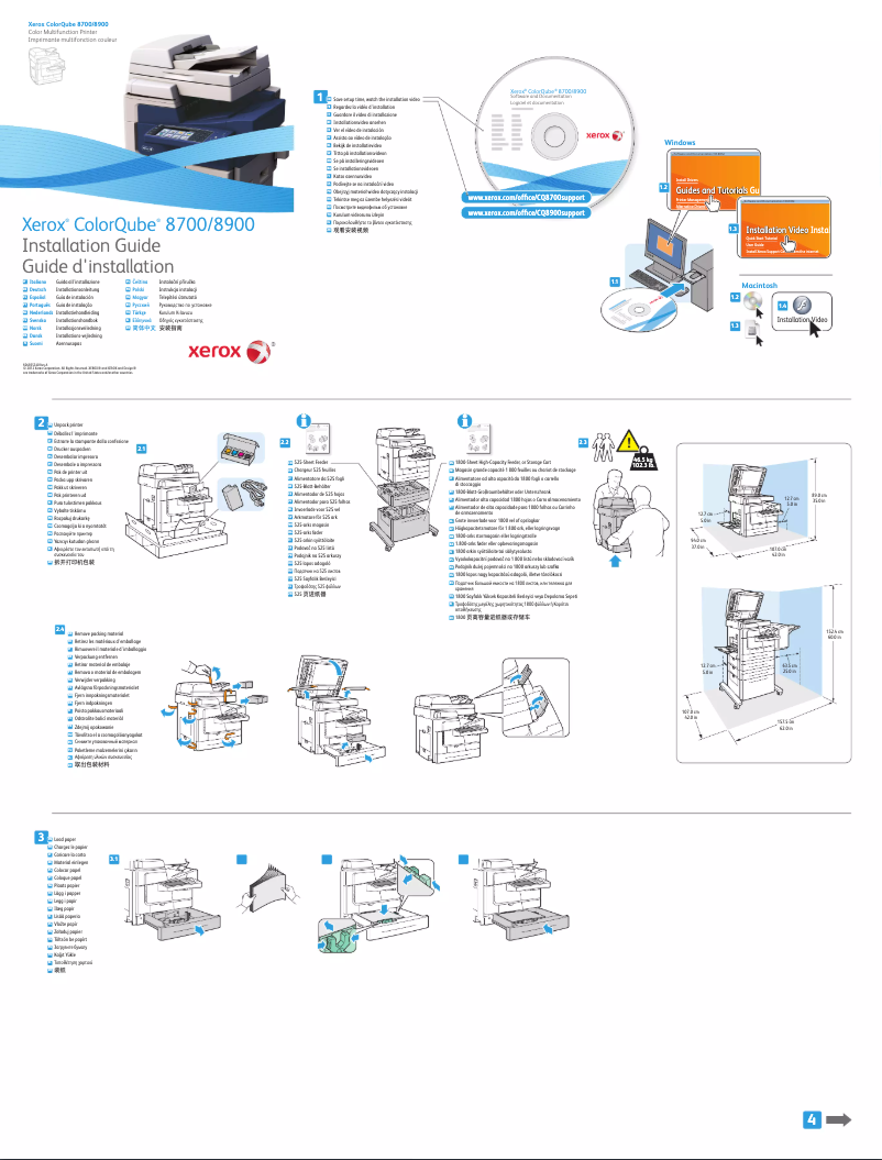 Page n°1 - Guide d'installation Xerox ColorQube 8900