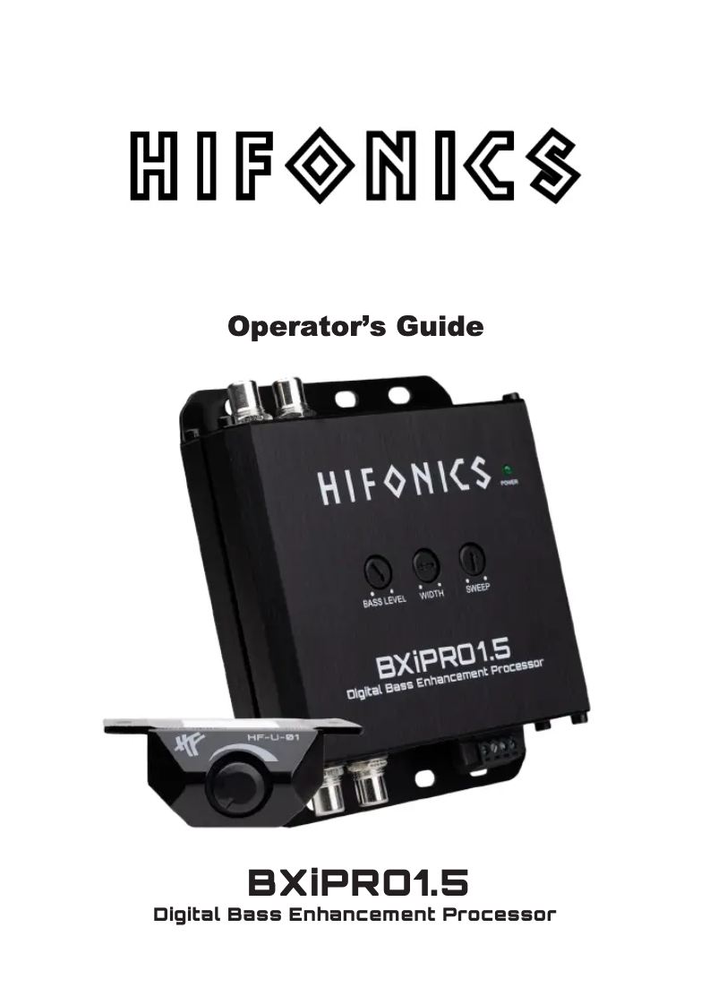 Page 1 de la notice Manuel utilisateur Hifonics BXiPRO1.5