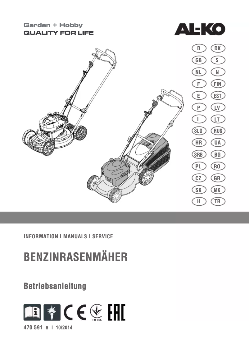 Page 1 de la notice Manuel utilisateur AL-KO Highline 51.5 SP-A