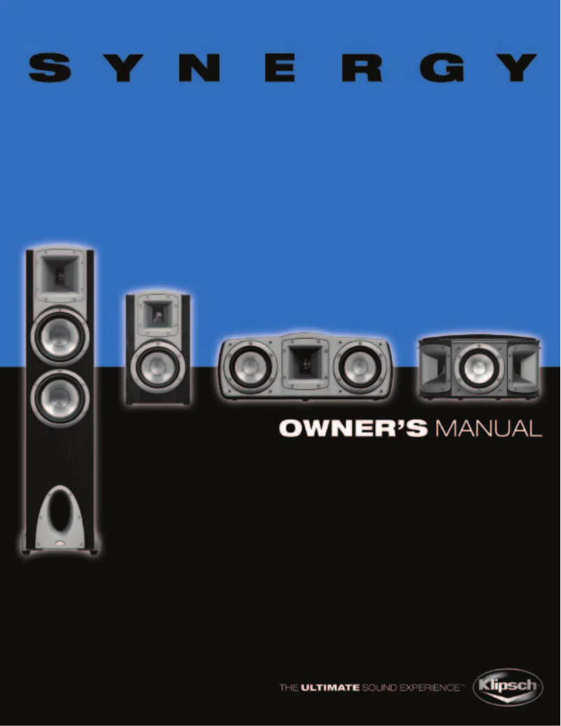 Page n°1 - Manuel utilisateur Klipsch C-1