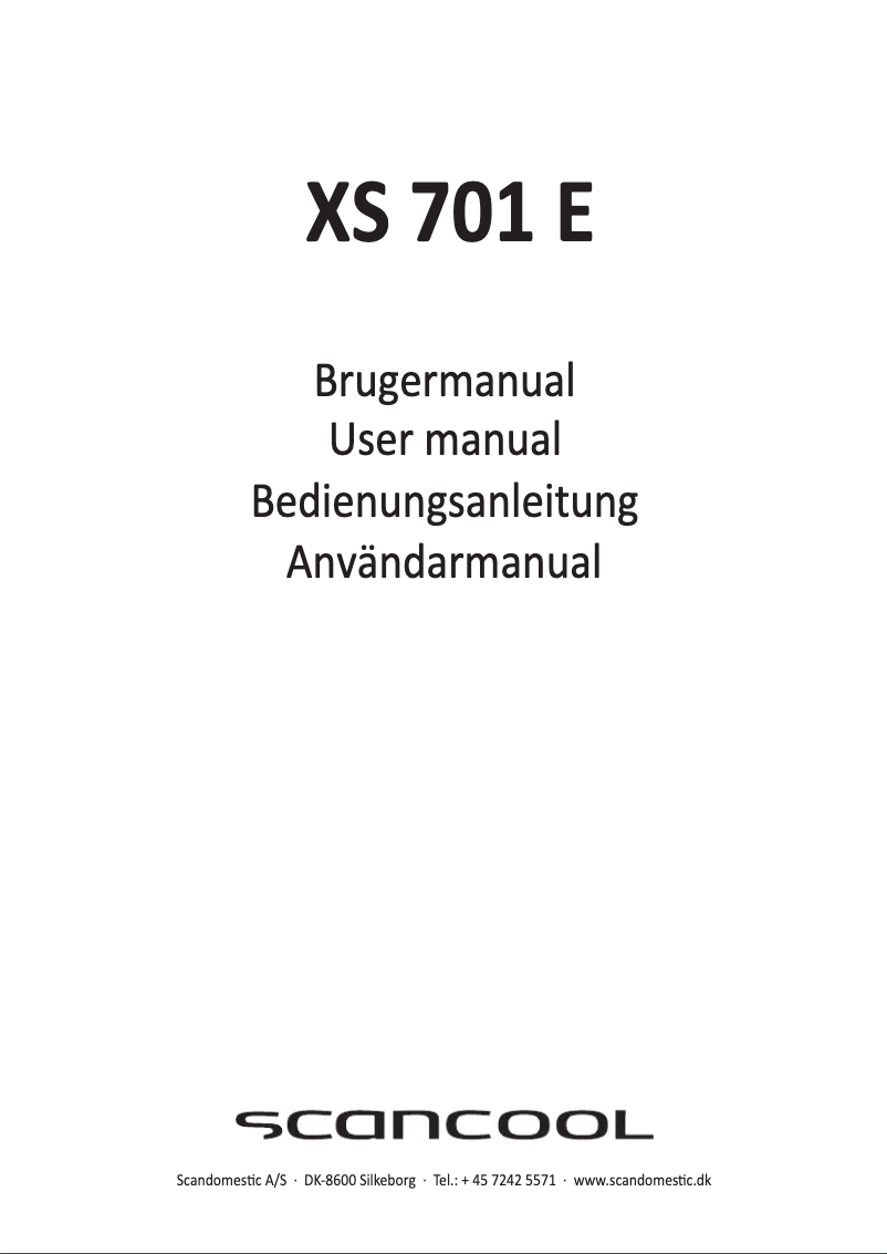 Image de la première page du manuel de l'appareil XS 701 E