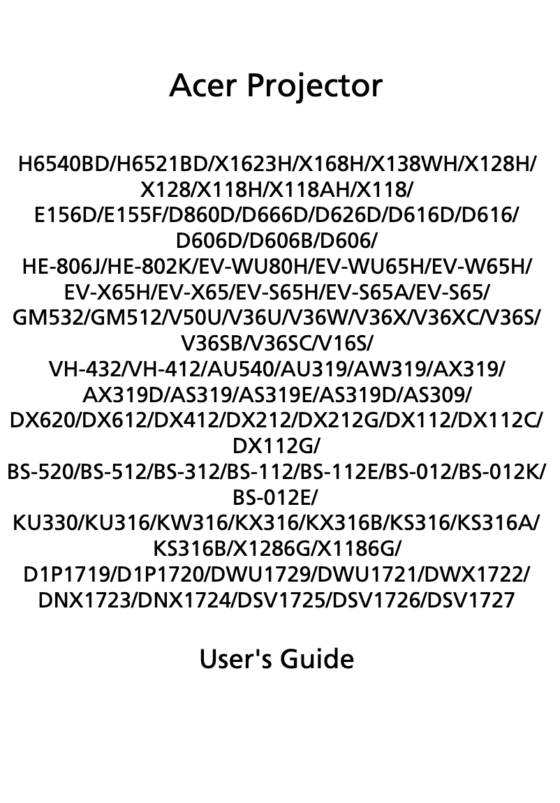 Page 1 de la notice Manuel utilisateur Acer Essential X168H