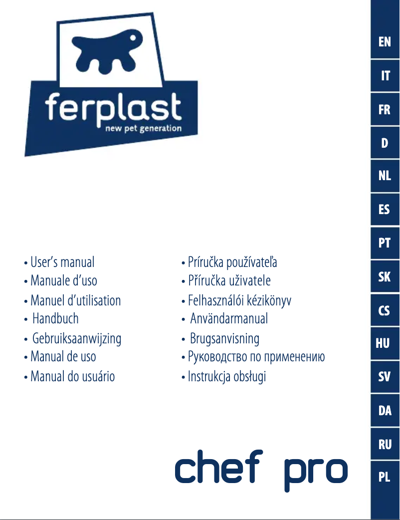 Page n°1 - Manuel utilisateur Ferplast Chef Pro