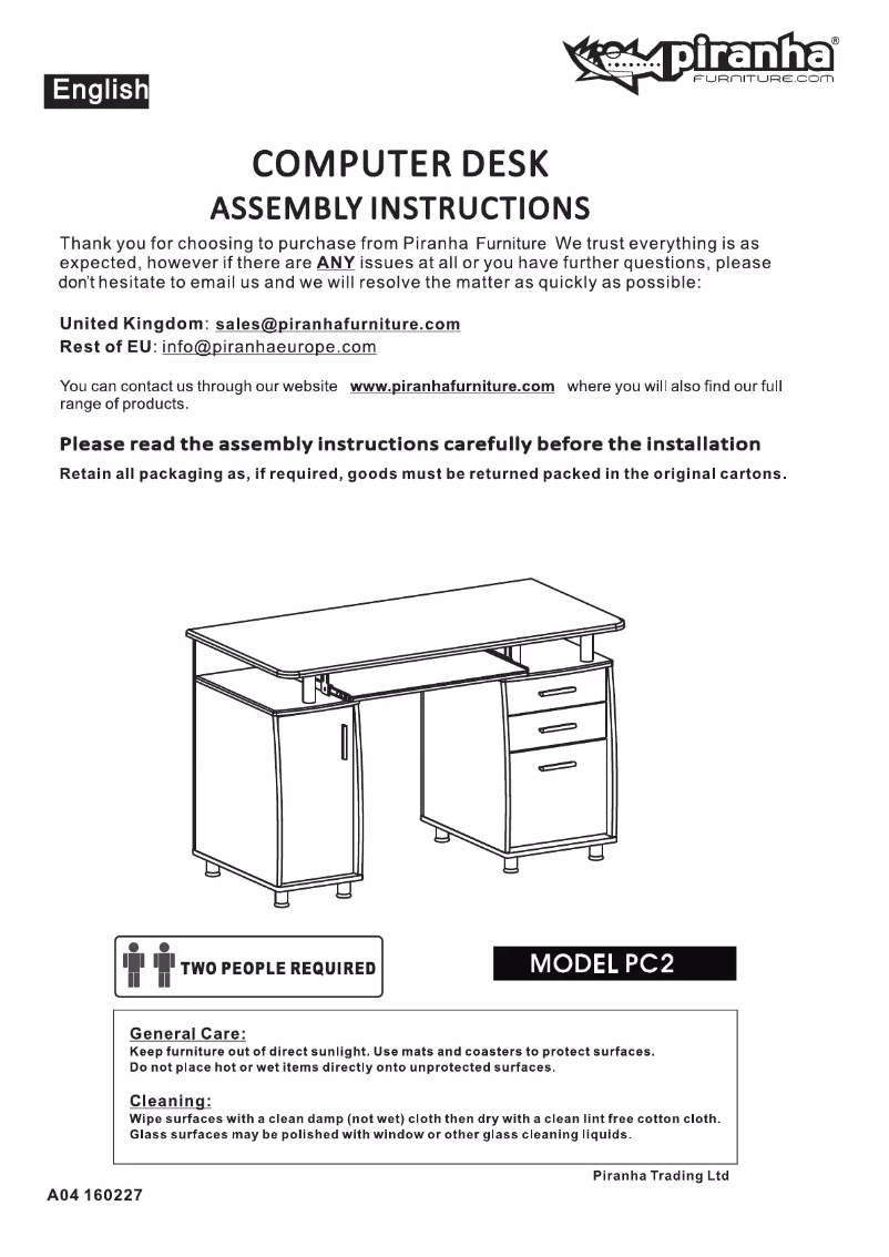 Image de la première page du manuel de l'appareil PC2