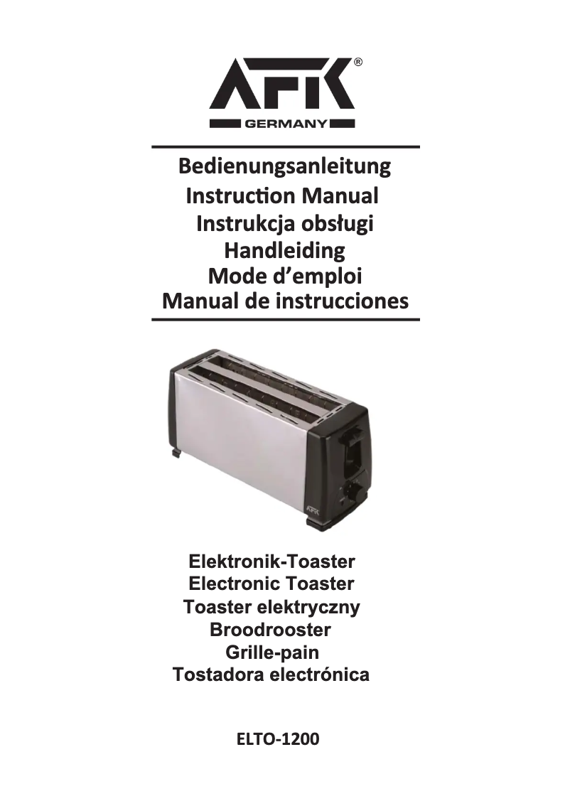Page 1 de la notice Manuel utilisateur AFK ELTO-700.10.2