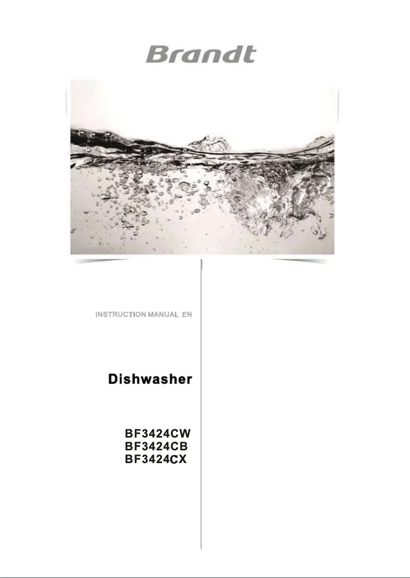 Image de la première page du manuel de l'appareil BF3424CX
