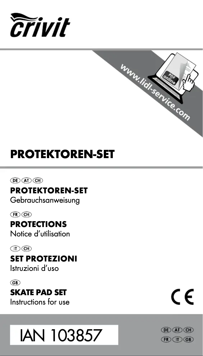 Page n°1 - Manuel utilisateur Crivit IAN 103857