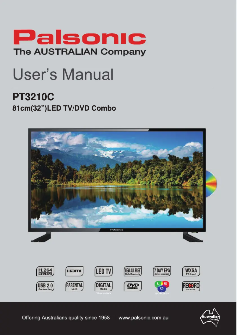 Page n°1 - Manuel utilisateur Palsonic PT3210C