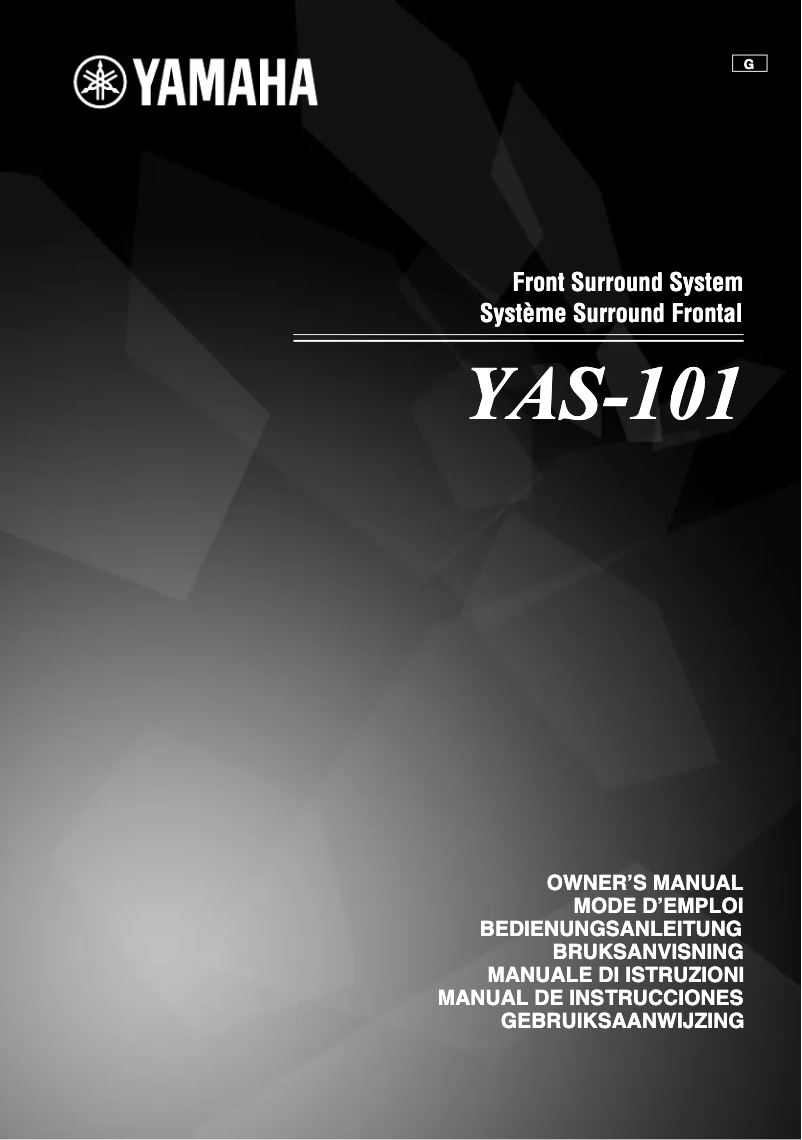 Page n°1 - Manuel utilisateur Yamaha YAS-101 Premium