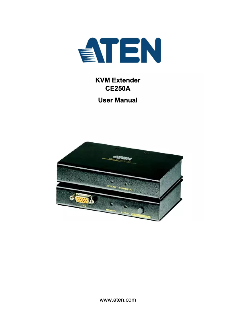 Page 1 de la notice Manuel utilisateur ATen CE250A