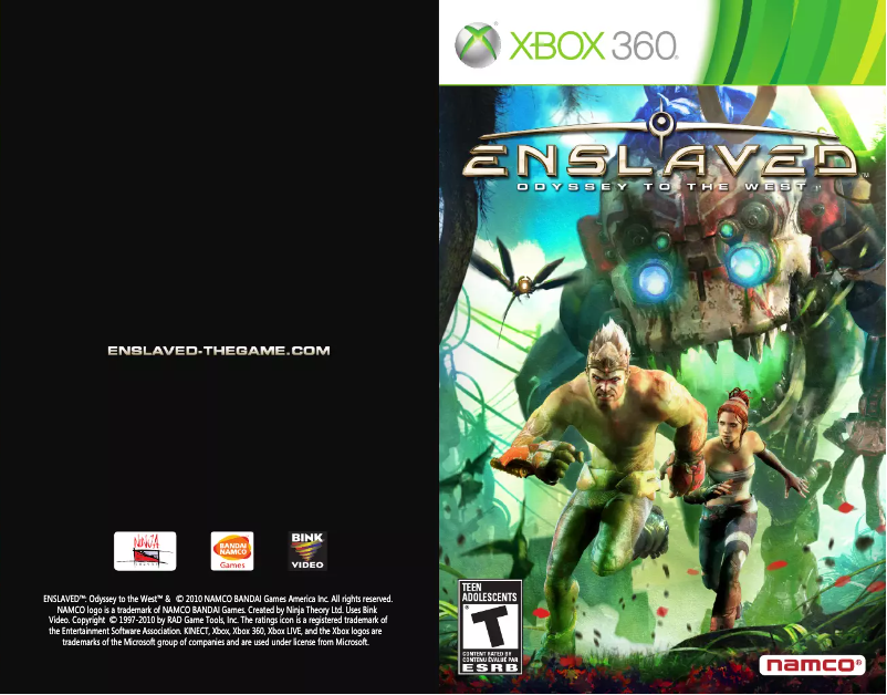 Image de la première page du manuel de l'appareil Enslaved (Xbox 360)
