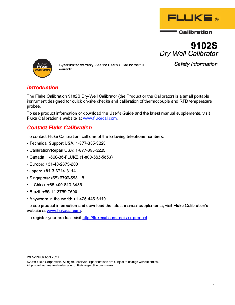 Image de la première page du manuel de l'appareil 9100S