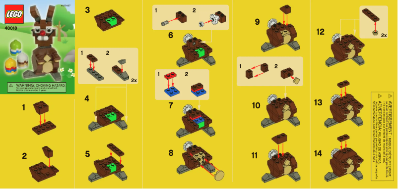 Page 1 de la notice Manuel utilisateur Lego Easter Bunny with Eggs