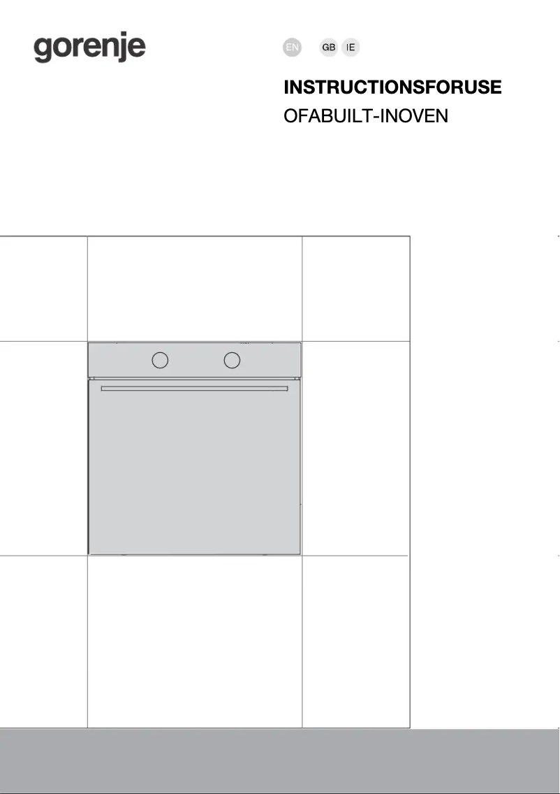 Page n°1 - Manuel utilisateur Gorenje BO6735E05B