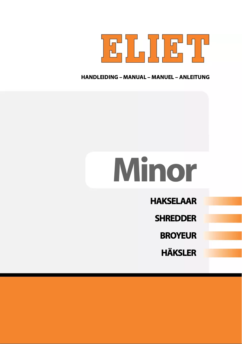 Page 1 de la notice Manuel utilisateur Eliet Minor
