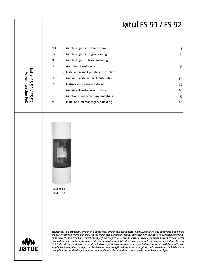 Image de la première page du manuel de l'appareil FS 91