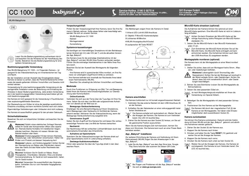 Page n°1 - Manuel utilisateur Olympia CC 1000