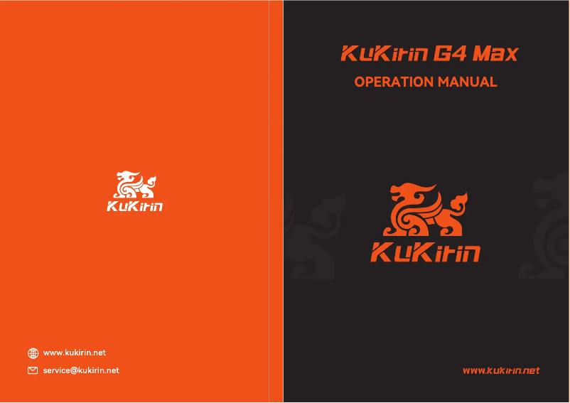 Page n°1 - Manuel utilisateur Kugoo KuKirin G4 MAX