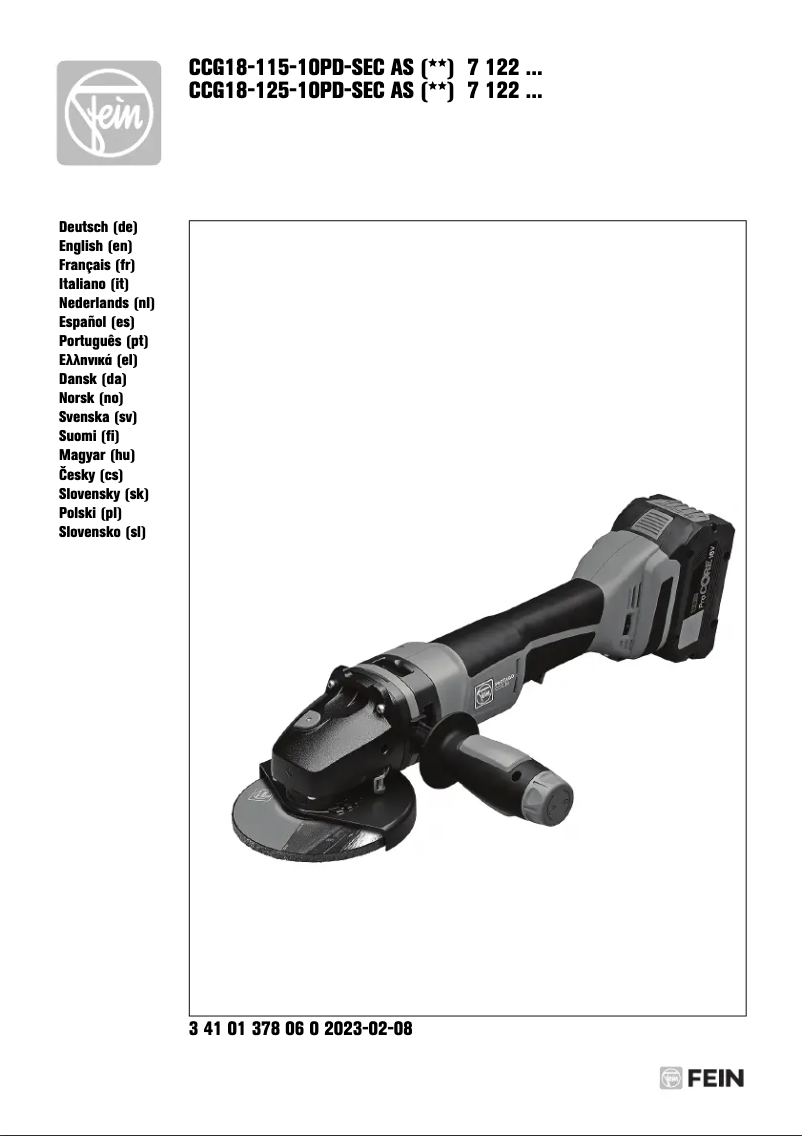 Image de la première page du manuel de l'appareil CCG 18-115-10 PD-SEC AS