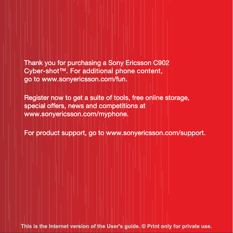 Image de la première page du manuel de l'appareil Cyber-Shot C902