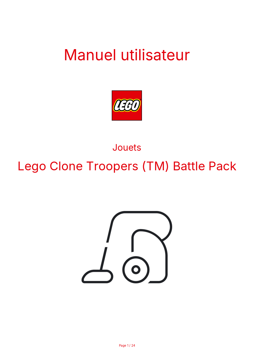 Image de la première page du manuel de l'appareil Clone Troopers (TM) Battle Pack