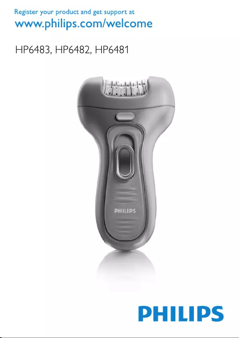 Page n°1 - Manuel utilisateur Philips Satinelle Epilator HP6481