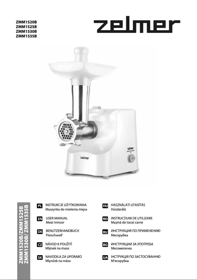 Page 1 de la notice Manuel utilisateur Zelmer ZMM1535B