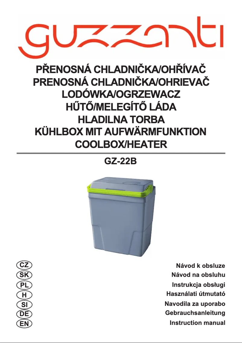 Page 1 de la notice Manuel utilisateur Guzzanti GZ-22B