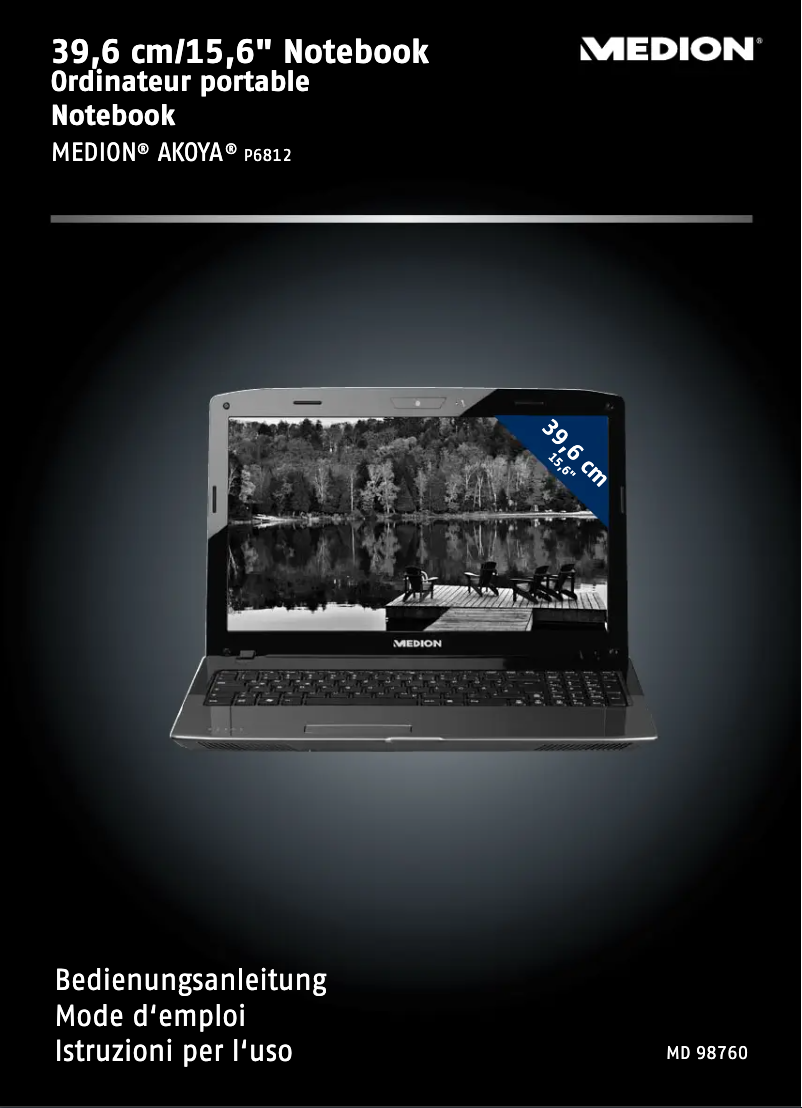 Image de la première page du manuel de l'appareil Akoya P6812 MD 98760