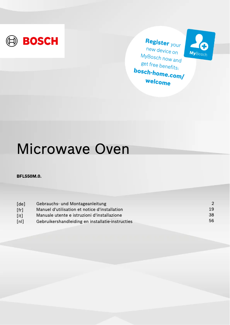 Image de la première page du manuel de l'appareil BFL550MB0