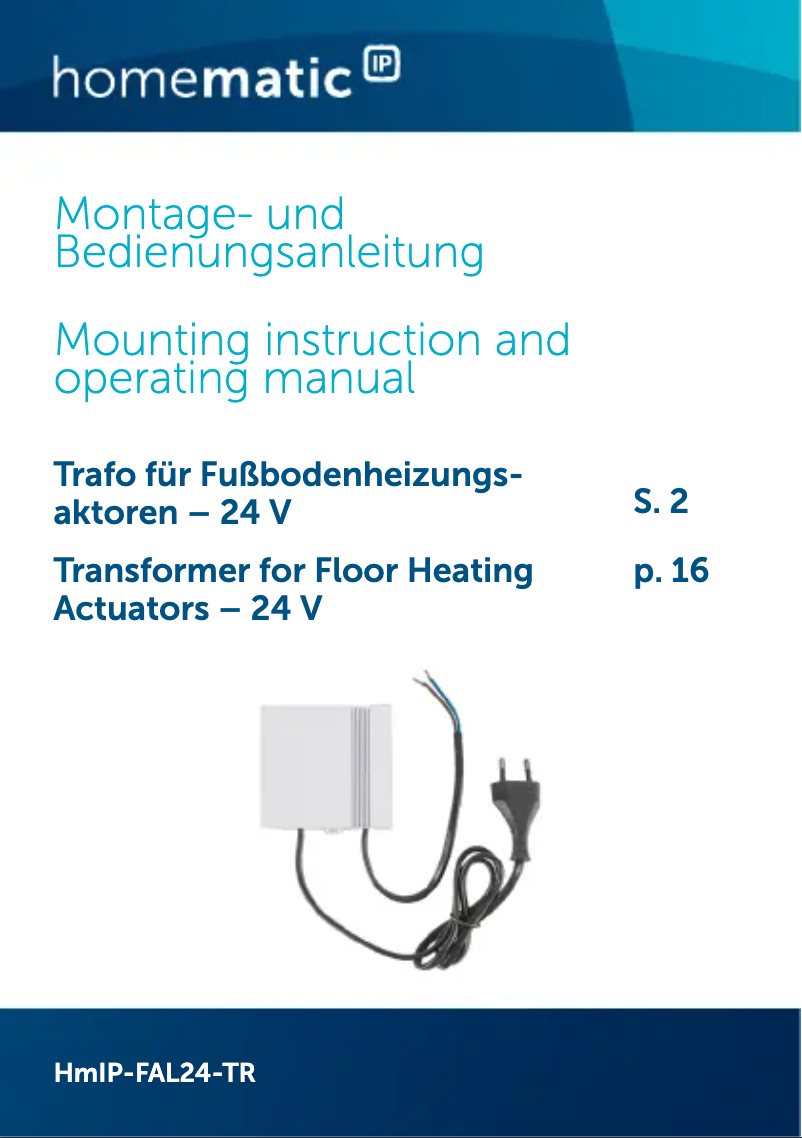 Image de la première page du manuel de l'appareil HMIP-FAL24-C6