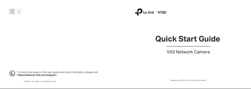 Page 1 de la notice Guide d'installation TP-Link VIGI C385