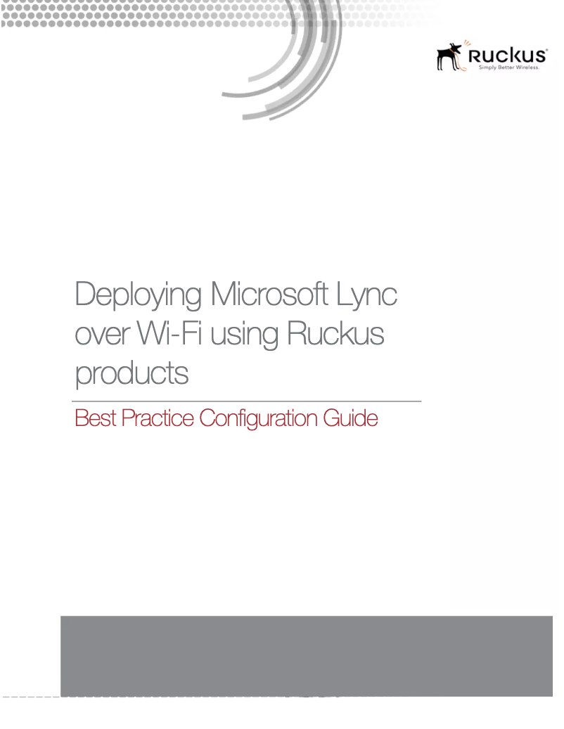 Page n°1 - Manuel utilisateur Ruckus Wireless ZoneFlex R500