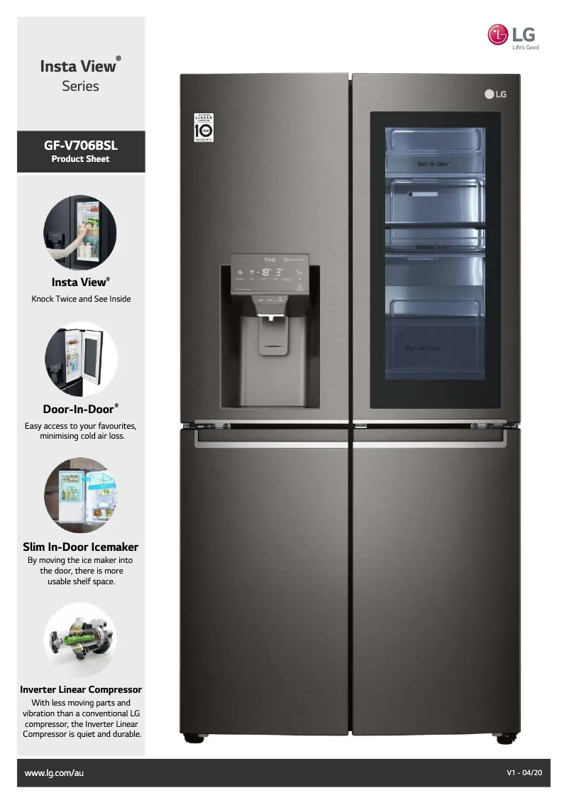 Image de la première page du manuel de l'appareil GF-V706BSL