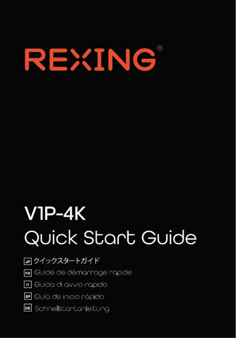 Page 1 de la notice Guide de démarrage rapide Rexing V1P-4K