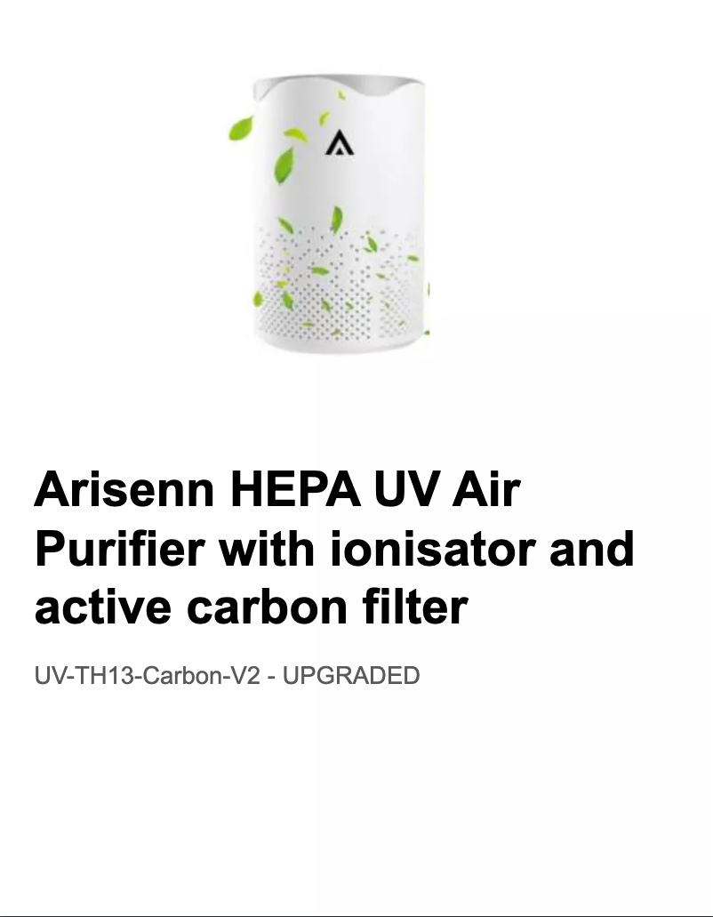 Image de la première page du manuel de l'appareil UV-TH13-Carbon-V2