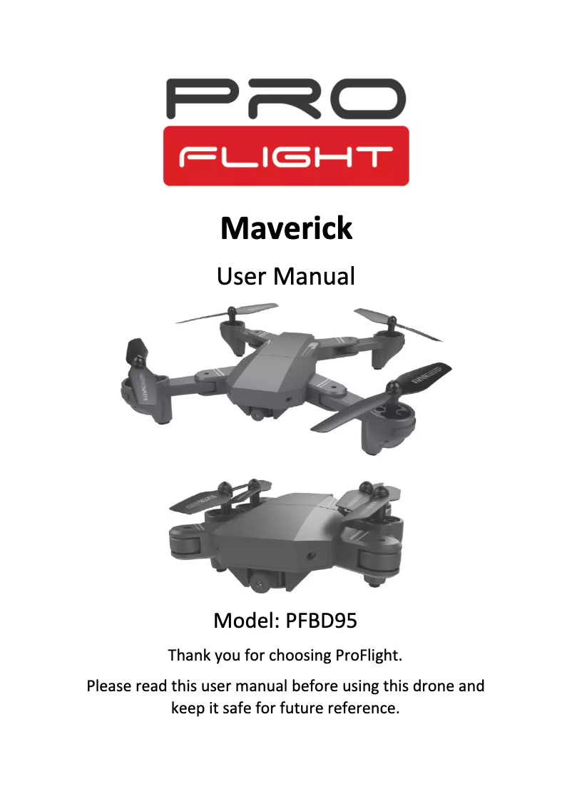 Page 1 de la notice Manuel utilisateur ProFlight Maverick PFBD95