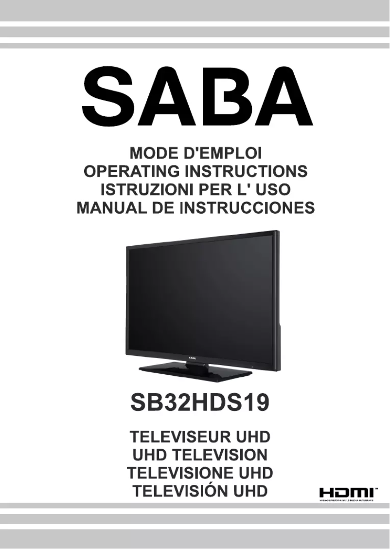 Image de la première page du manuel de l'appareil SB32HDS19