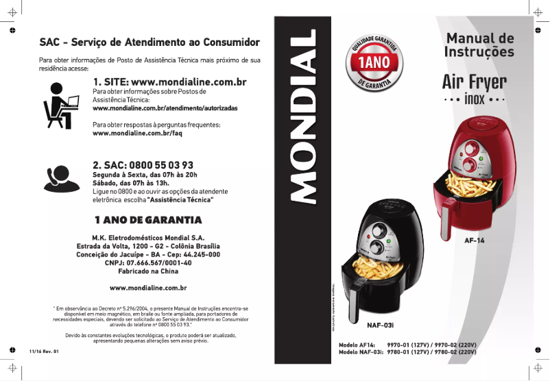 Image de la première page du manuel de l'appareil AF-14