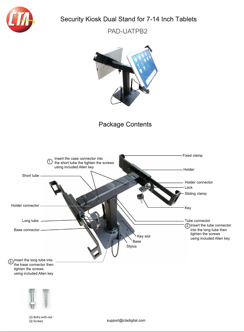 Page 1 de la notice Manuel utilisateur CTA Digital PAD-UATPB2