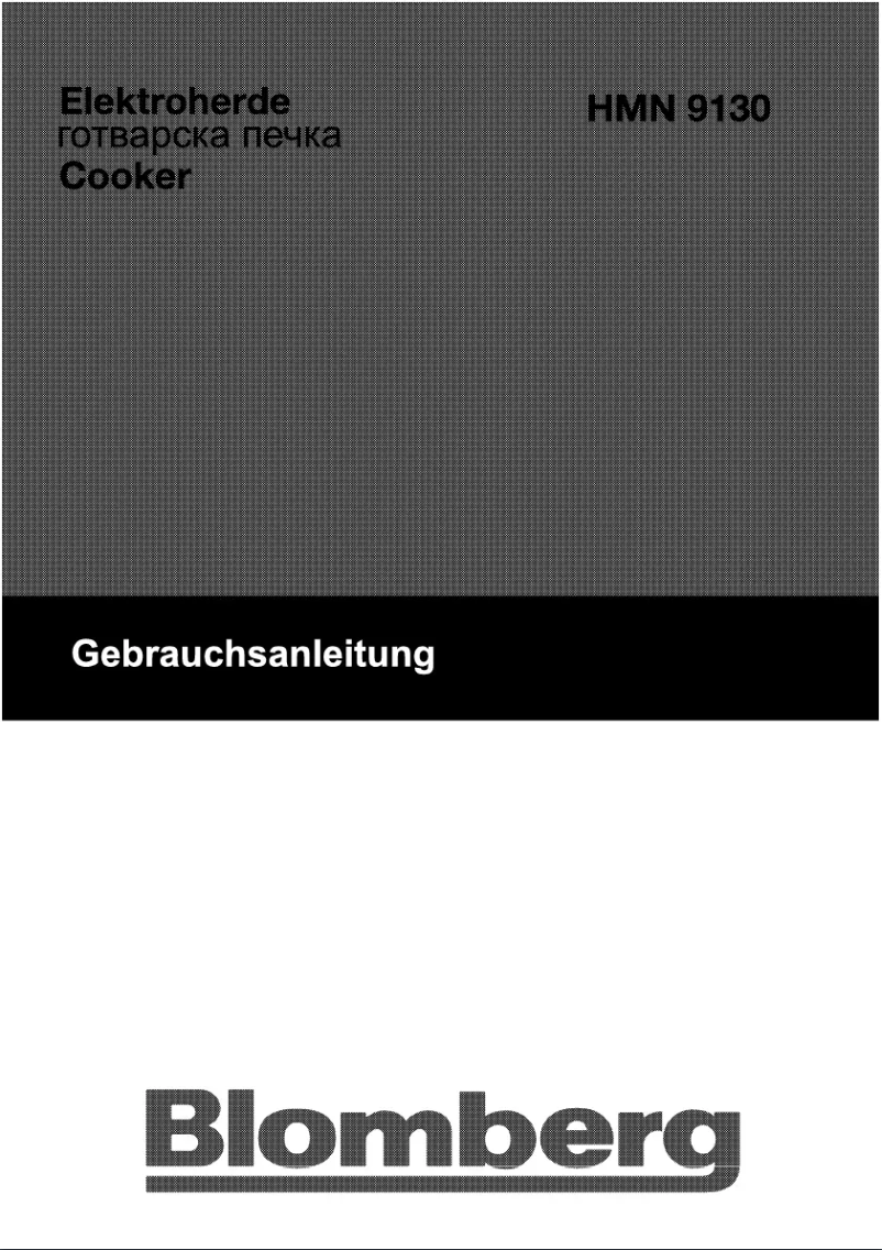 Page n°1 - Manuel utilisateur Blomberg HMN 9130 A