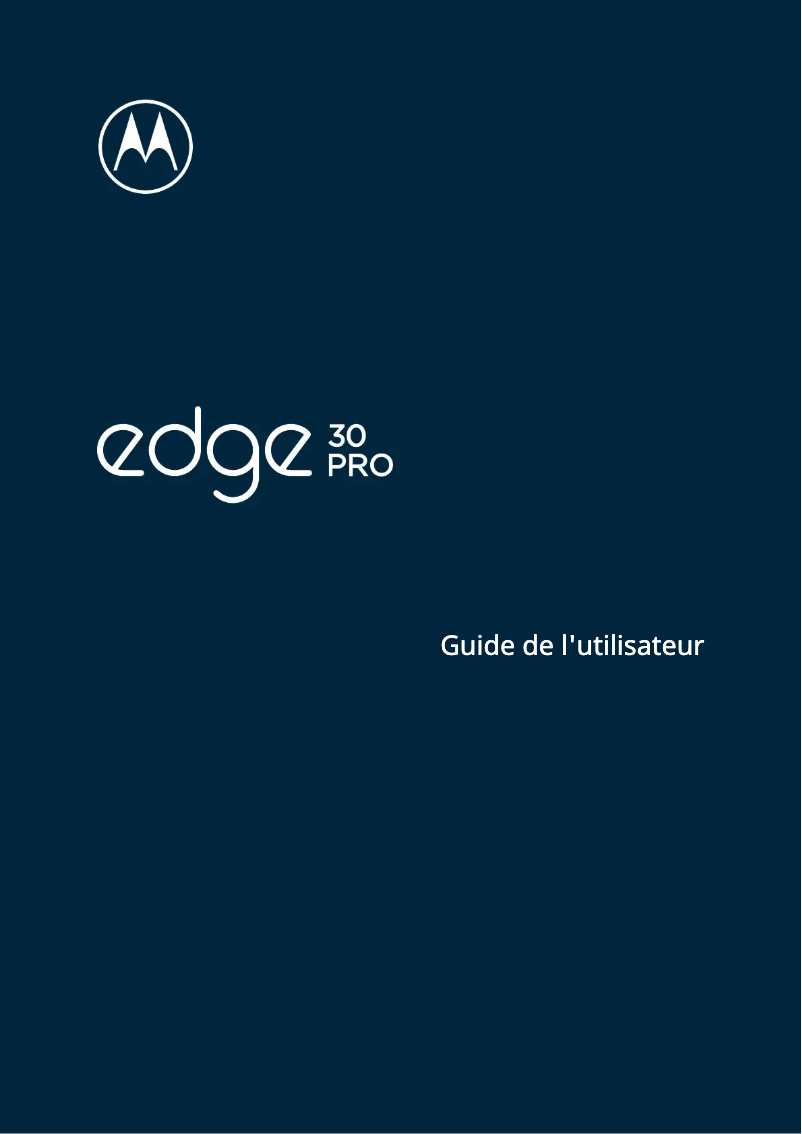 Image de la première page du manuel de l'appareil Edge 30 Pro