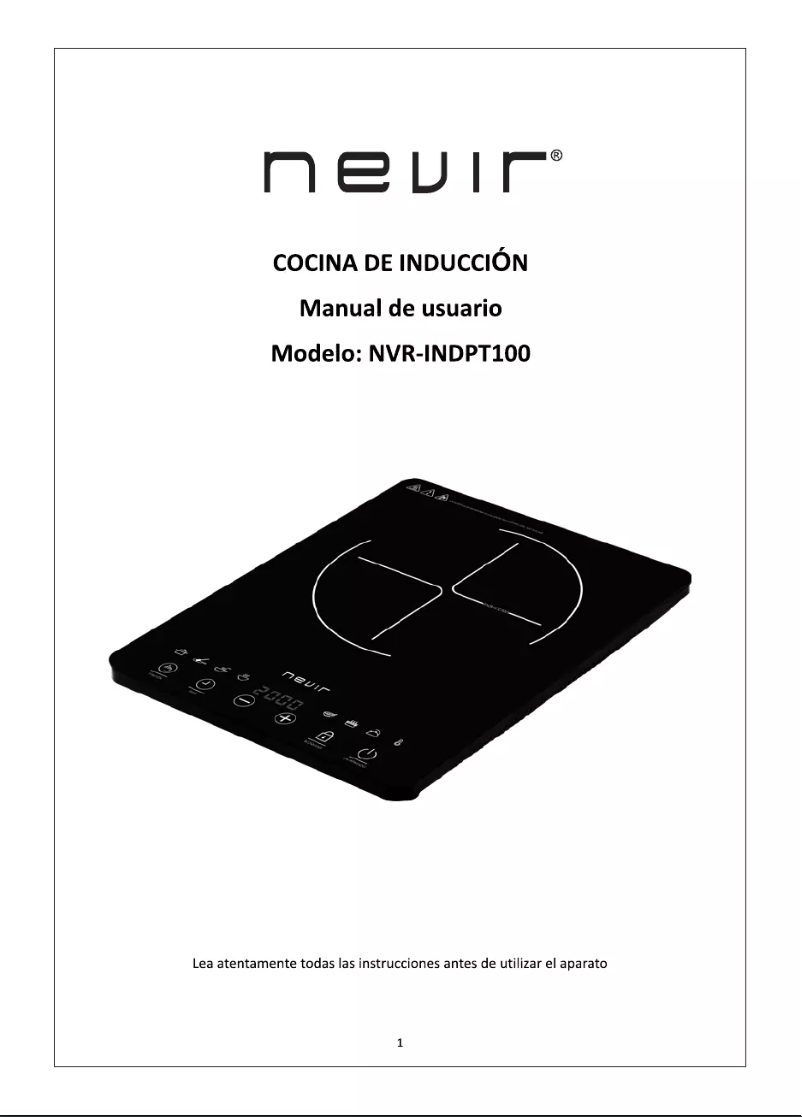 Image de la première page du manuel de l'appareil NVR-INDPT100