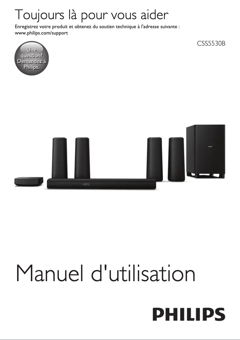 Page n°1 - Manuel utilisateur Philips CSS5530B