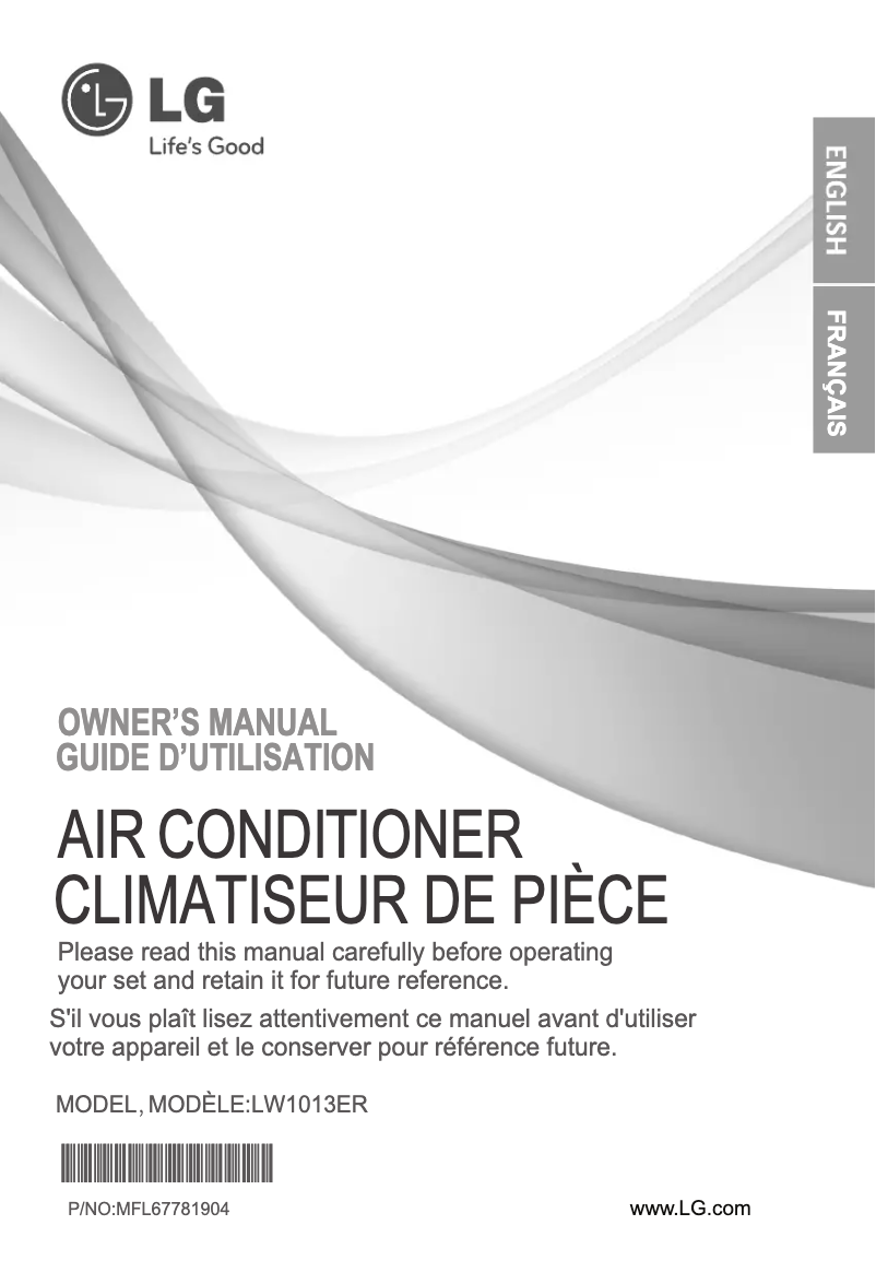 Imagen de la primera página del manual del dispositivo LW1013ER