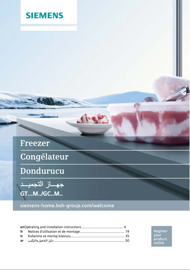 Page 1 de la notice Manuel utilisateur Siemens GC34MAW22N