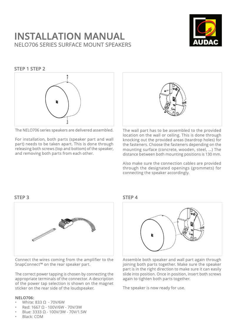 Image de la première page du manuel de l'appareil NELO706
