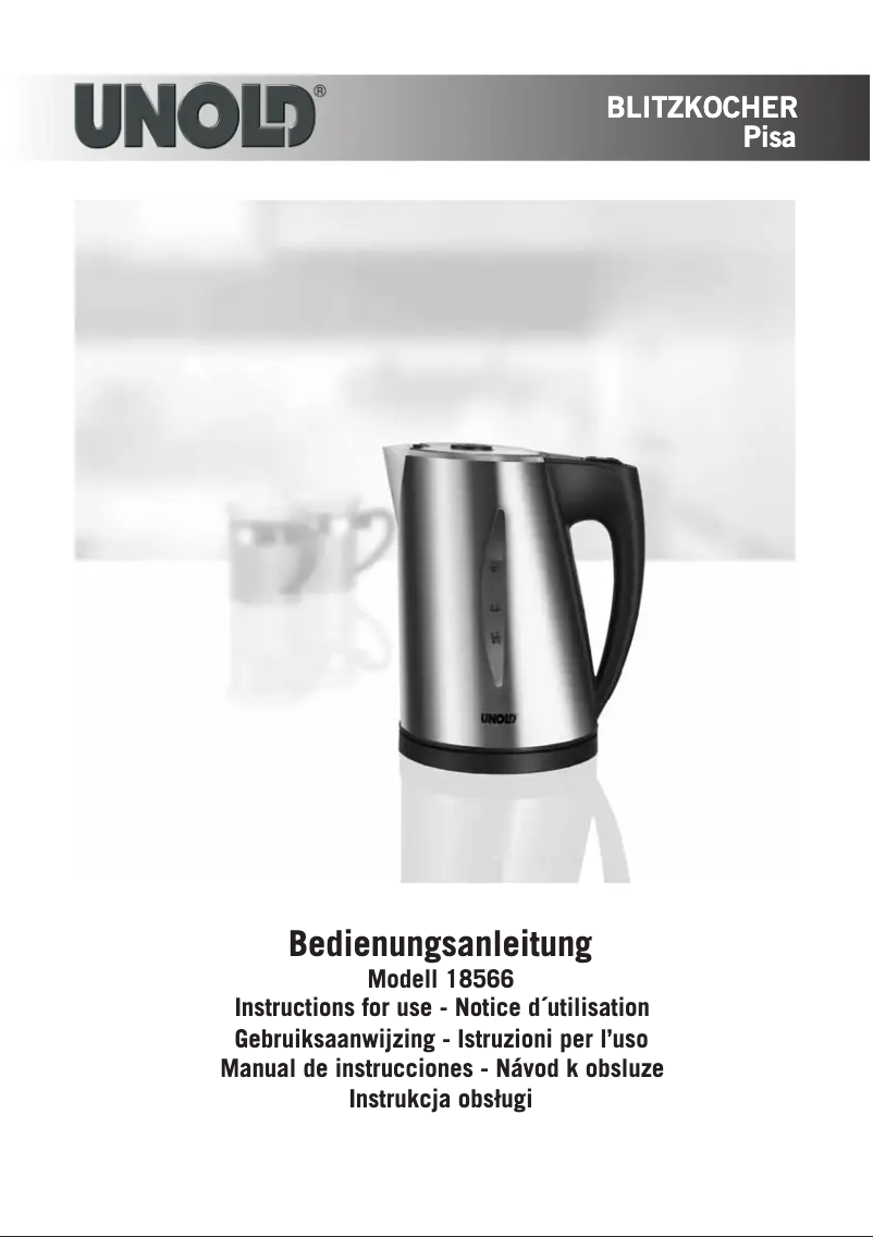 Page 1 de la notice Manuel utilisateur Unold Pisa 18566
